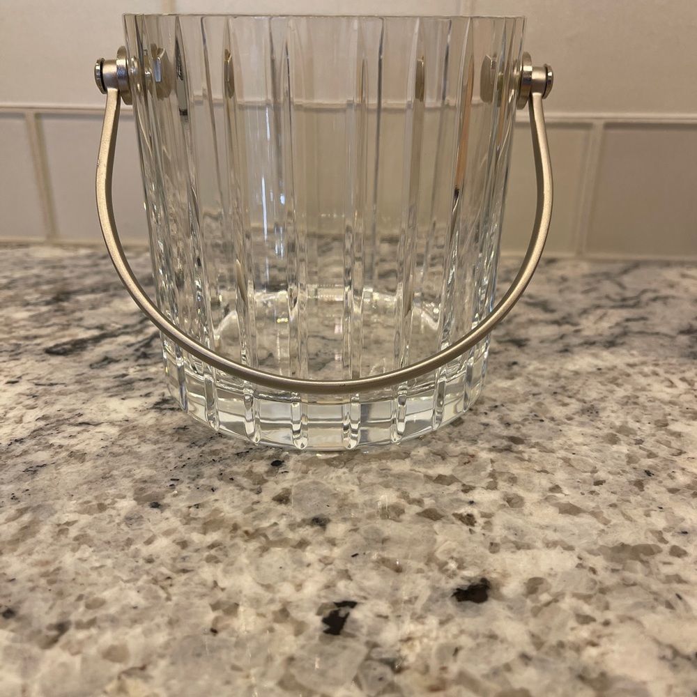 Baccarat Harmonie Crystal Ice Bucket. Made in France. Hand Wash. 5”H Beautiful - Picture 14 of 14